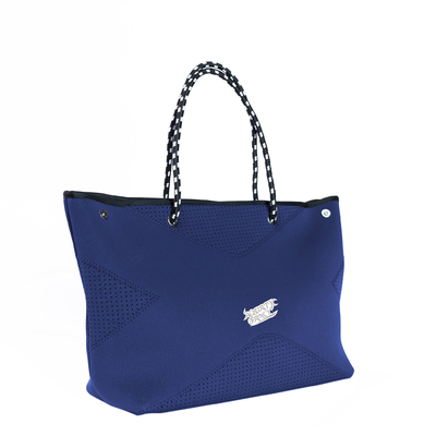 Μπλε μαλακές τσάντα παραλιών νεοπρενίου μόδας/κυρία Tote Handbag For Cosmetics προμηθευτής