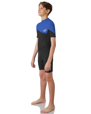 Ελαστικό Τζέρσεϋ Shorty θερμικό Swimwear για τους ενηλίκους 3mm μπροστινό φερμουάρ κοστουμιών νεοπρενίου 2mm προμηθευτής