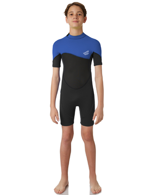 Ελαστικό Τζέρσεϋ Shorty θερμικό Swimwear για τους ενηλίκους 3mm μπροστινό φερμουάρ κοστουμιών νεοπρενίου 2mm προμηθευτής