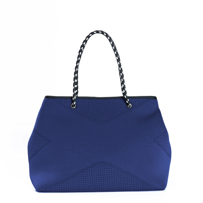 Μπλε μαλακές τσάντα παραλιών νεοπρενίου μόδας/κυρία Tote Handbag For Cosmetics προμηθευτής