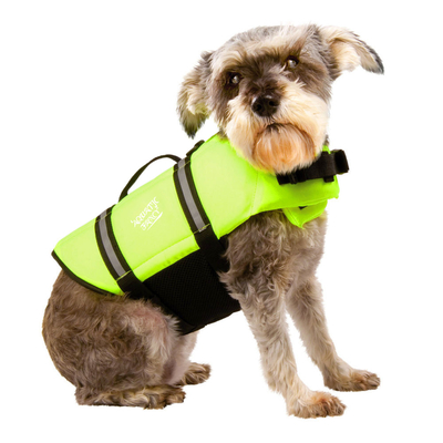 Πράσινο σακάκι ζωής σκυλιών παλτών επιπλεόντων σωμάτων για την κολυμπώντας διευθετήσιμη και αντανακλαστική λαβή αρπαγών προμηθευτής
